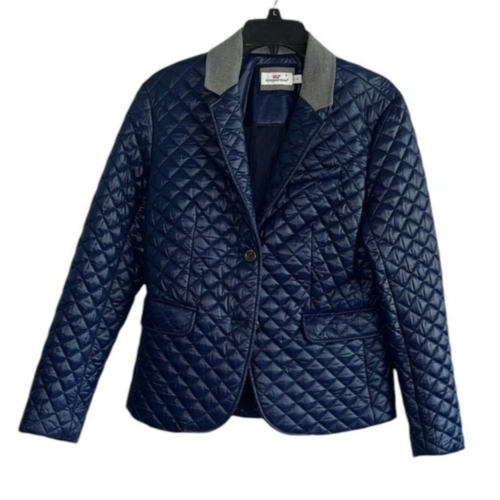 Vineyard Vines Quilted Wool Trim Blazer Size 4